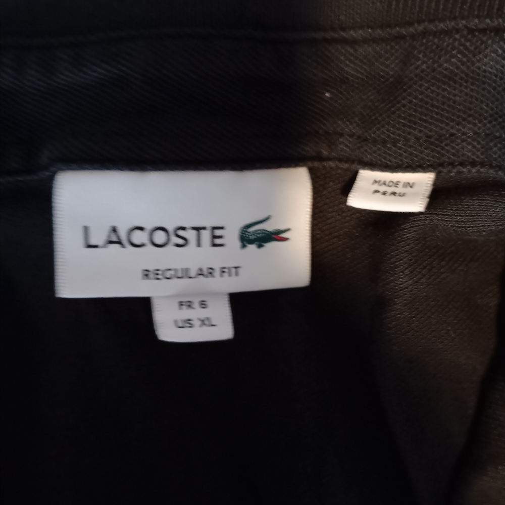 Lacoste Black Regular Fit Polo